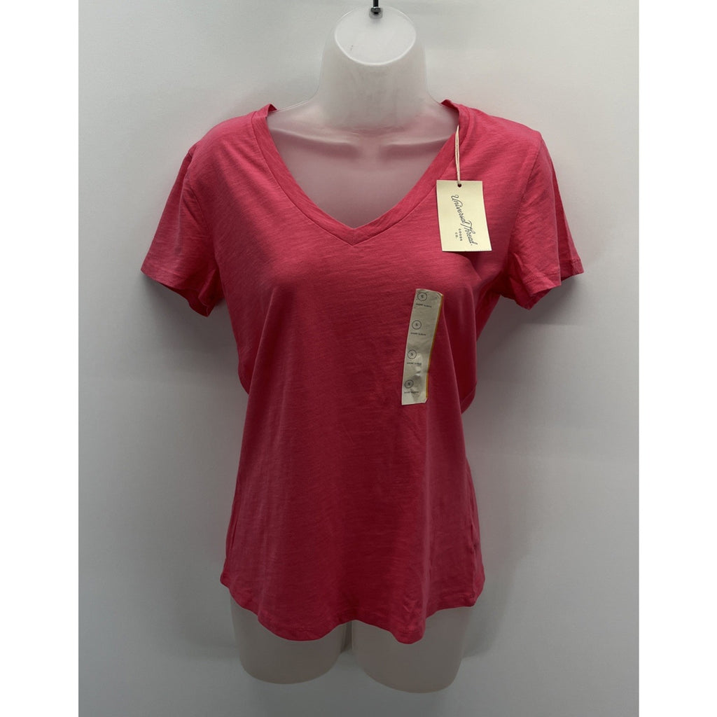 Universal Thread V-neck Shirt T-Shirt size S- Full Bloom Pink/Short Sleeve NEW