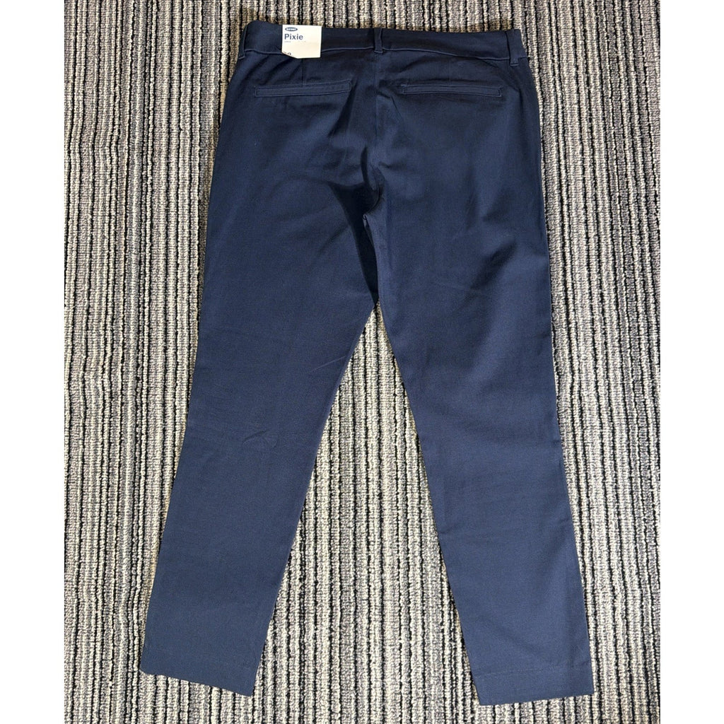 Old Navy NWT Womens Pixie Never Fade Ankle Skinny Pants Navy 10