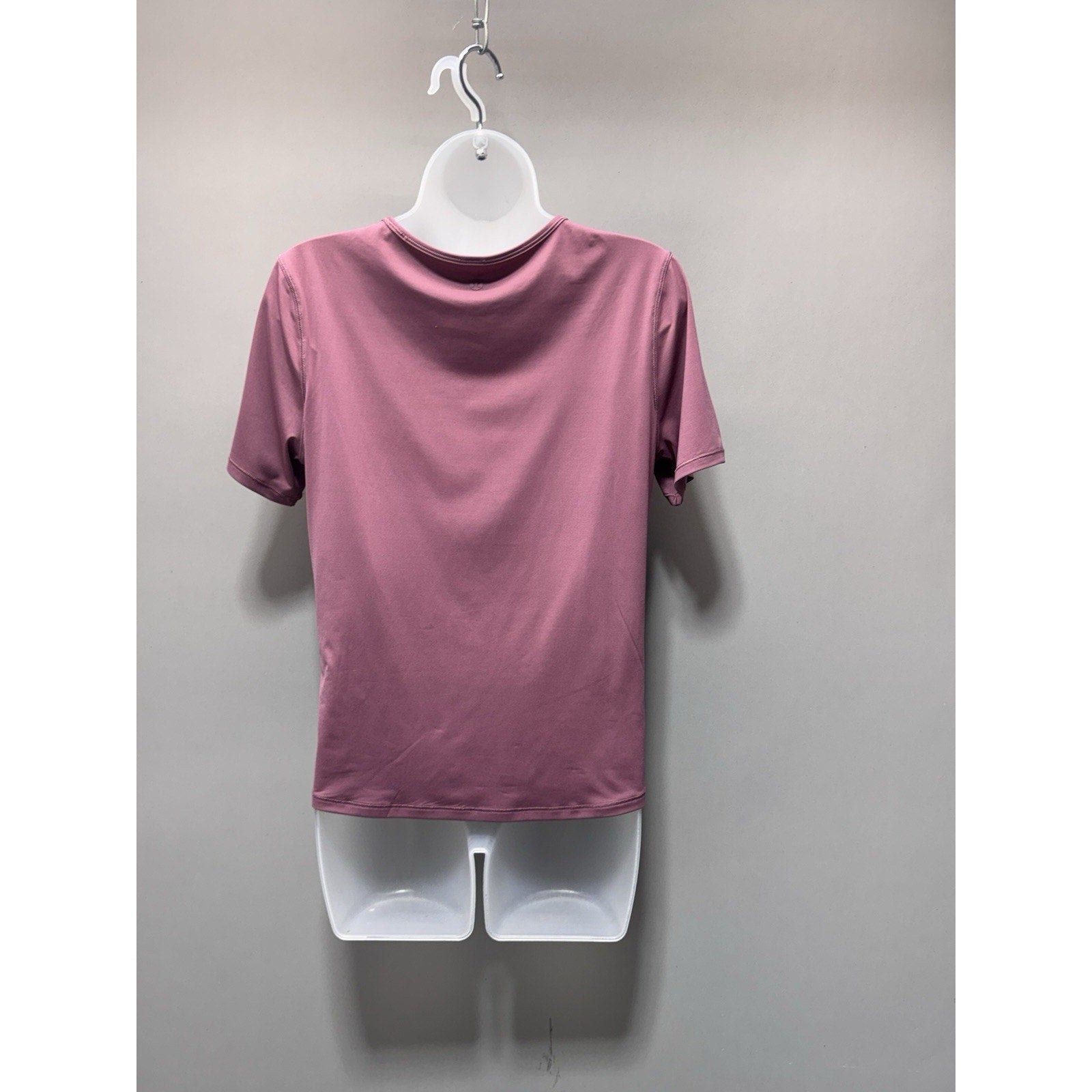 Lululemon Womens Medium Twist Front Knot Top Mauve Pink Short Sleeve Yoga No Sz