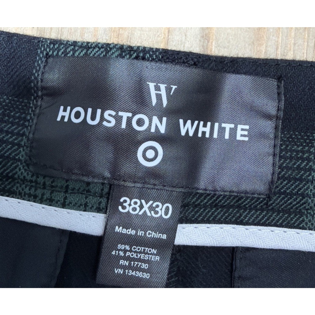 Houston White Adult Plaid Tailored Suit Pants - Green 38x30 Measure 38x28