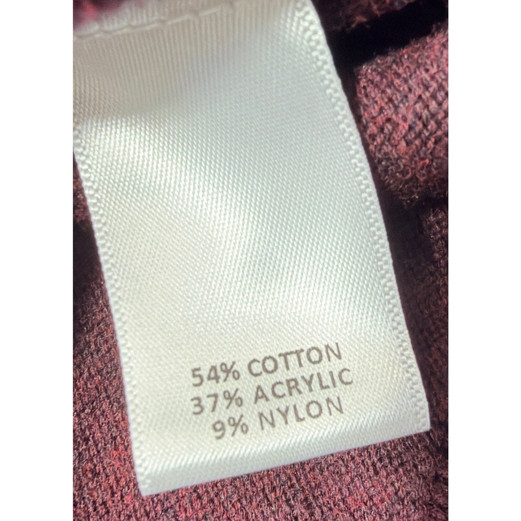 Roundtree & Yorke Sweater Mens S Maroon 1/4 Zip Pullover Preppy Casual