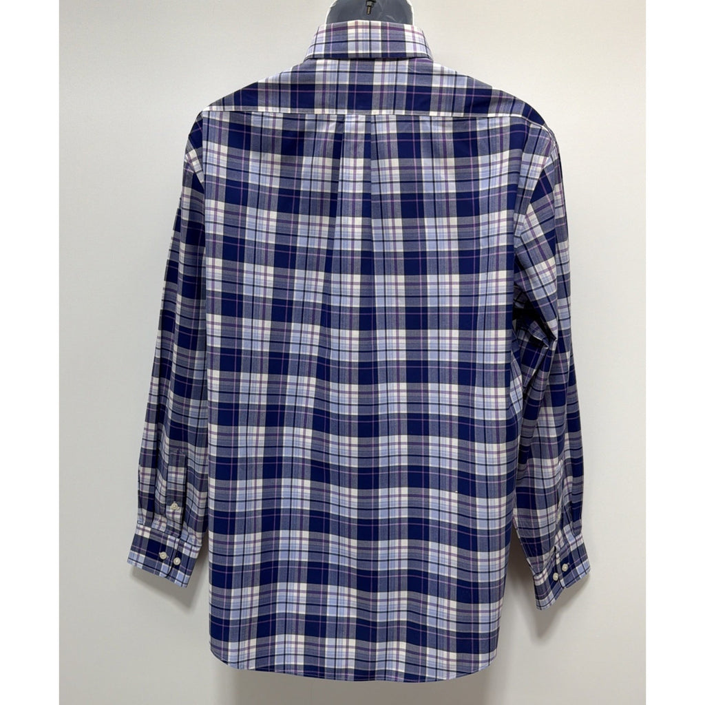 Lauren Ralph Lauren Black Label Men’s Plaid Stretch Button Up LS Shirt Size XL