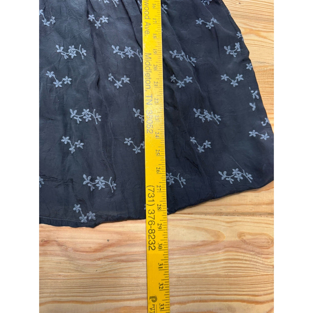 Johnny Was Blouse Women’s S Black Embroidered Aztec Tunic