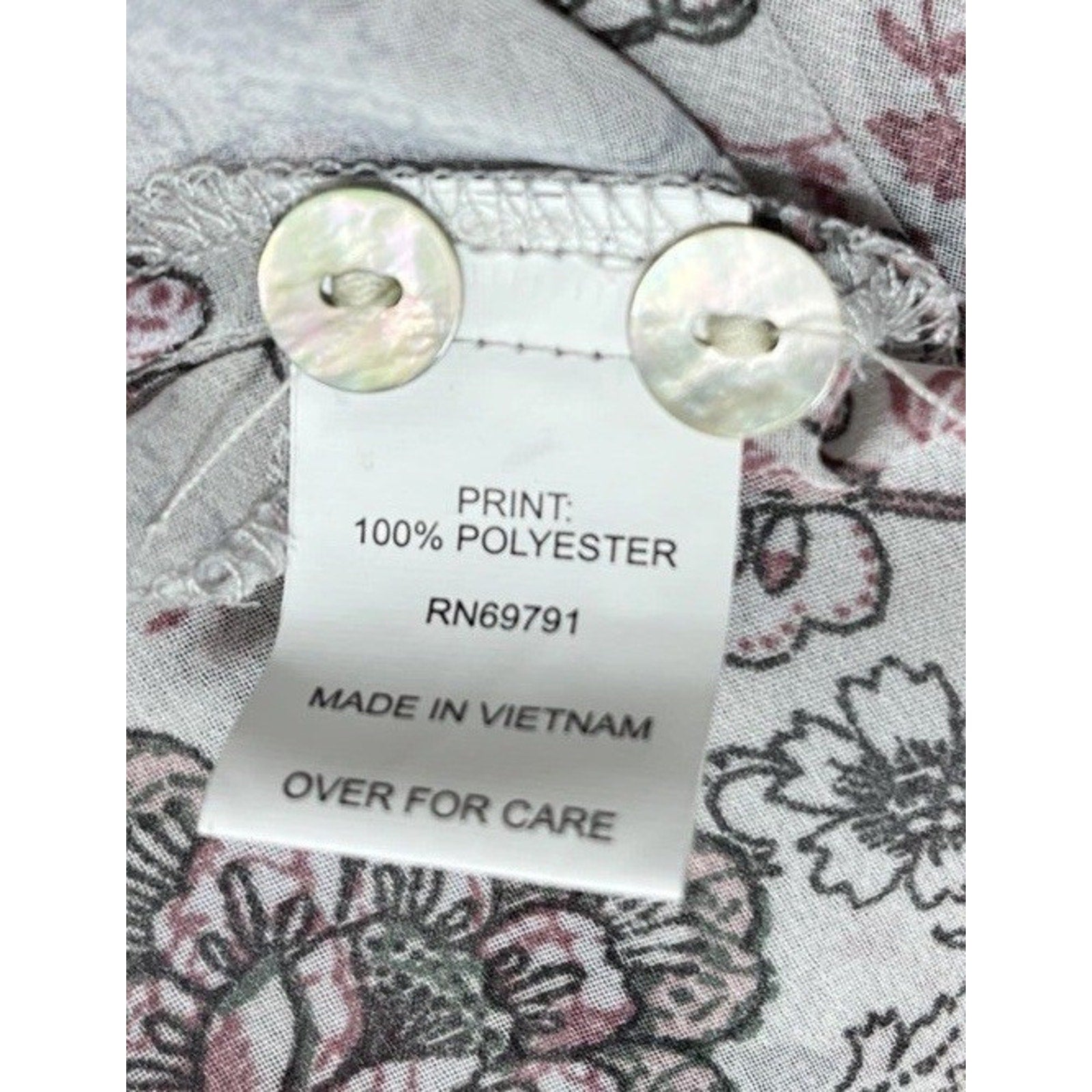 Hope Springs Top Womens Small Multicolor Boho Long Sleeve Semi Sheer Button Up