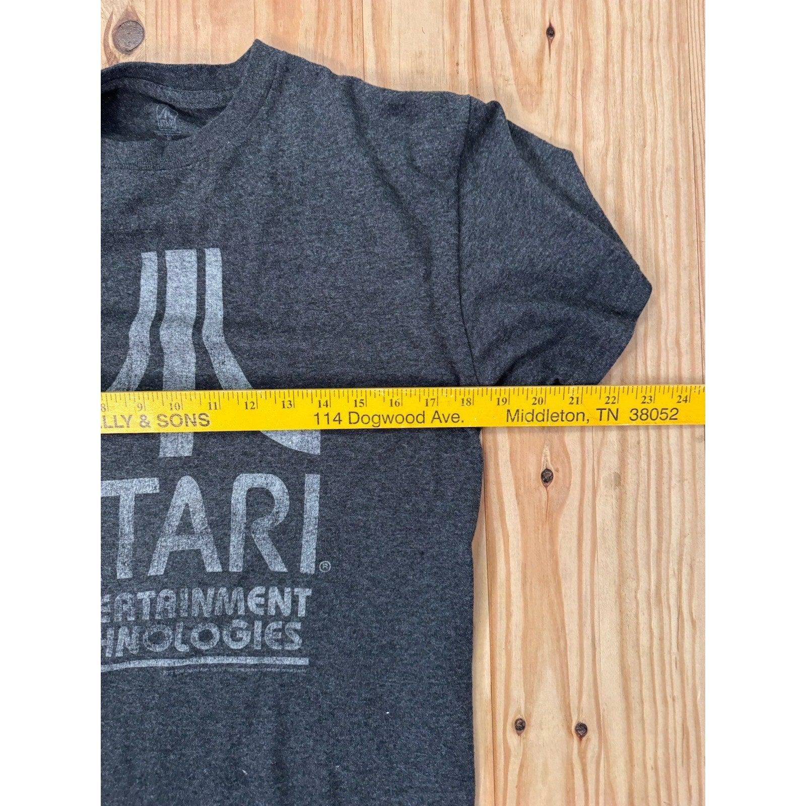 Atari Entertainment Technologies Gray 50/50 Cotton blend graphic Logo T-Shirt M