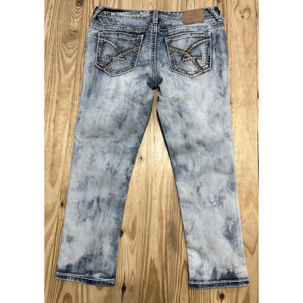 WOMEN’S AMETHYST CROPPED SKINNY JEANS Capris LOW RISE SIZE 11