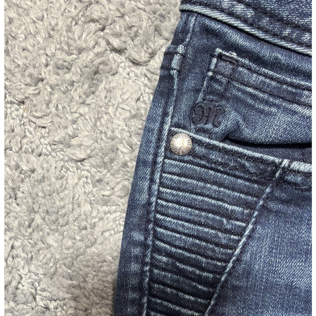 Miss Me Signature Skinny Womens Denim Blue Jeans Size 27 Dark Wash