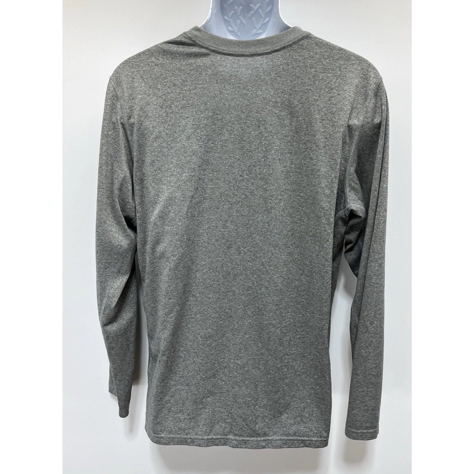 Mens Nike Dri Fit Training Long Sleeve Shirt Size L Gray Running Casual Gym Run