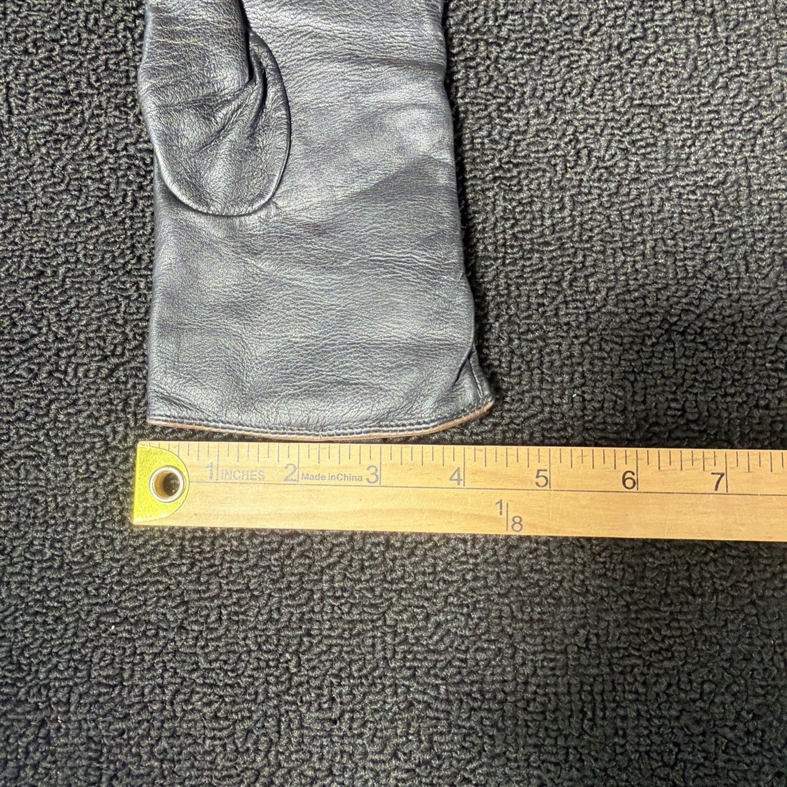 Women's 100% Cashmere Lined 100% Leather 4 Button Gloves Women's Black Large