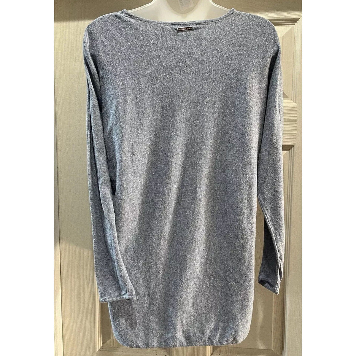 Michael Kors Size M Gray Long Tunic Sweater Long Sleeve Lightweight Women Logo