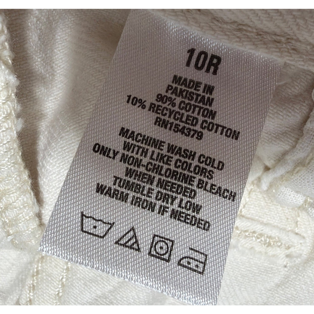 Aeropostale Women's 90s High Rise Baggy Jeans In Cream Size 10 NWT 32x31