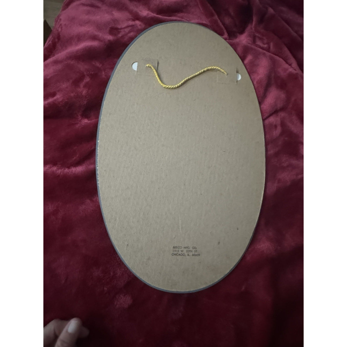 Vintage 1972 Schlitz On Draught Beer Bar Mirror Sign Oval 20” Beeco Milwaukee