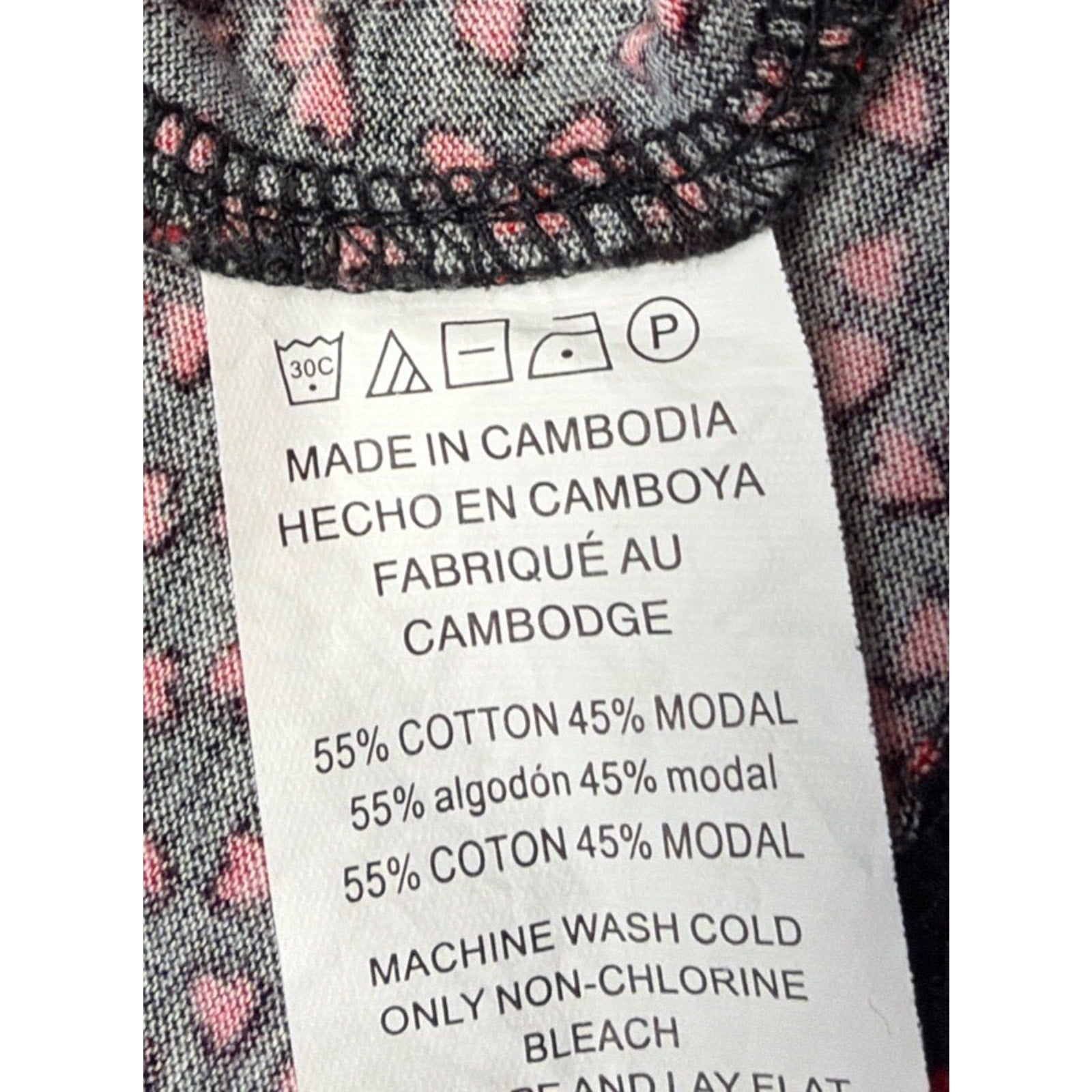 Michael Kors Hearts shirt S women's red black scoop neck Boho Peasant Blouse