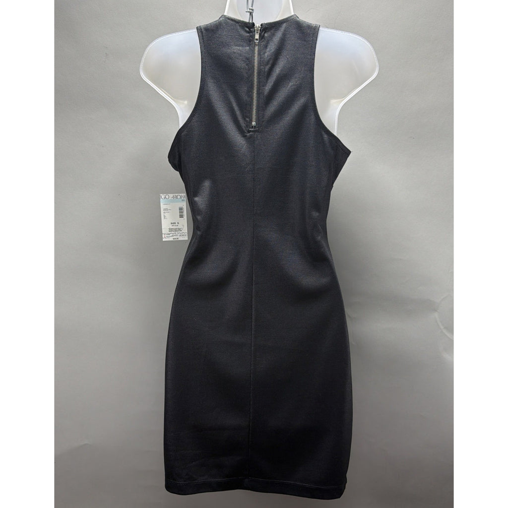 Vintage (Sears) Bongo Coated Knit Mini Dress Black Onyx Size Small NWT