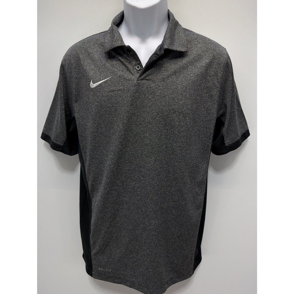 Nike Victory Block Dri Fit Gray Performance Golf Polo Shirt Mens S