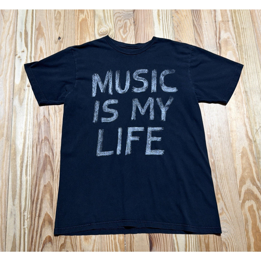 Music Is My Life Black Matter Graphic Tee Shirt XL Fits Like Large