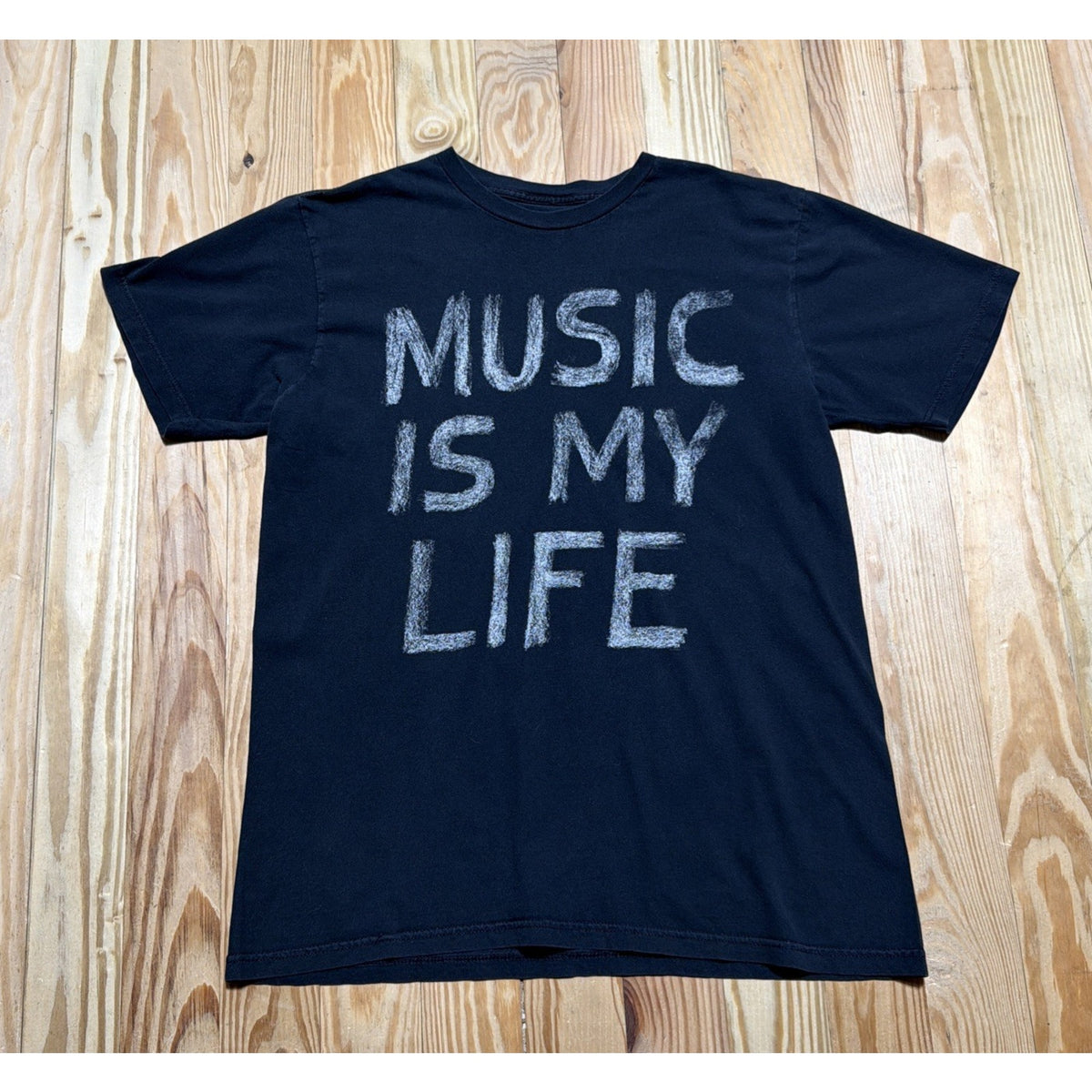 Music Is My Life Black Matter Graphic Tee Shirt XL Fits Like Large