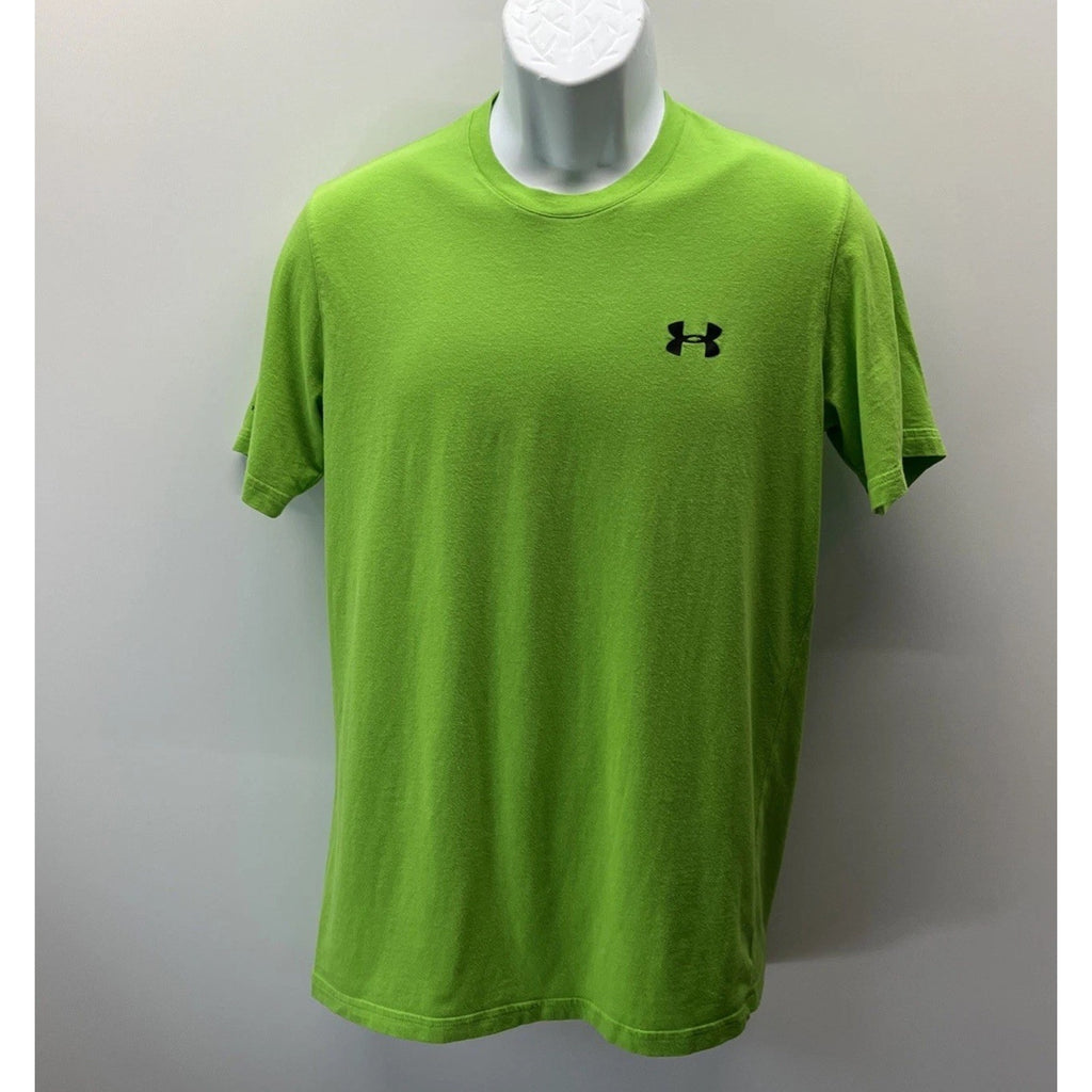 Under armour Charged T Shirt Men S Green Heatgear Loose Fit Crew Neck Pullover