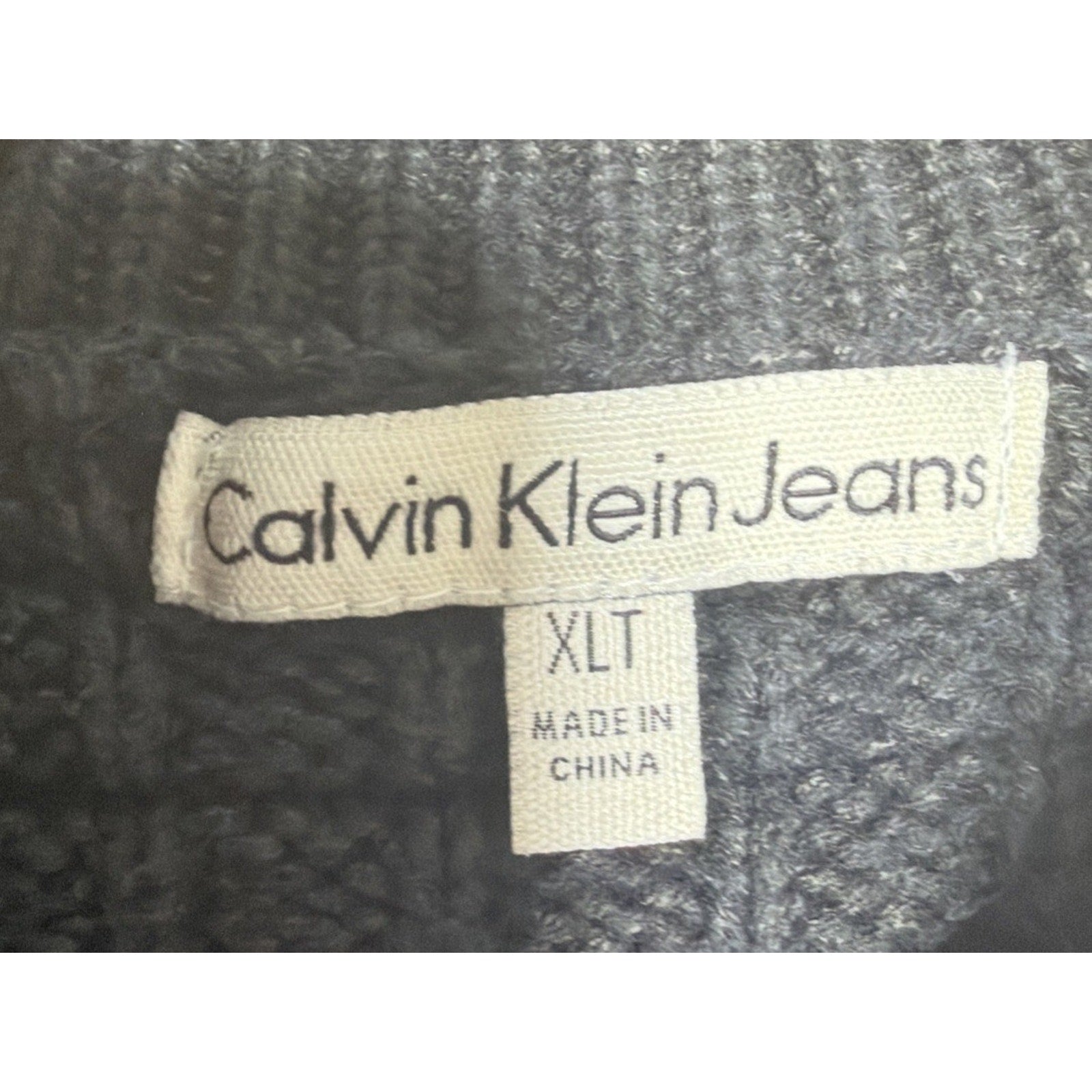 Calvin Klein Mens Long Sleeve 1/4 Zip Pullover Cable Knit Sweater Size XLT