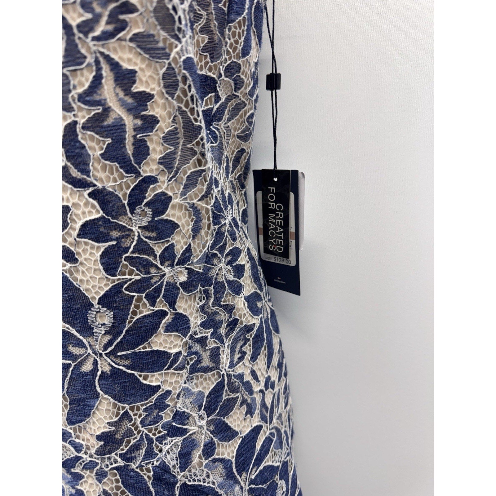 Tommy Hilfiger Blue Lace Fit and Flare Dress Women’s Size 12 New With Tags