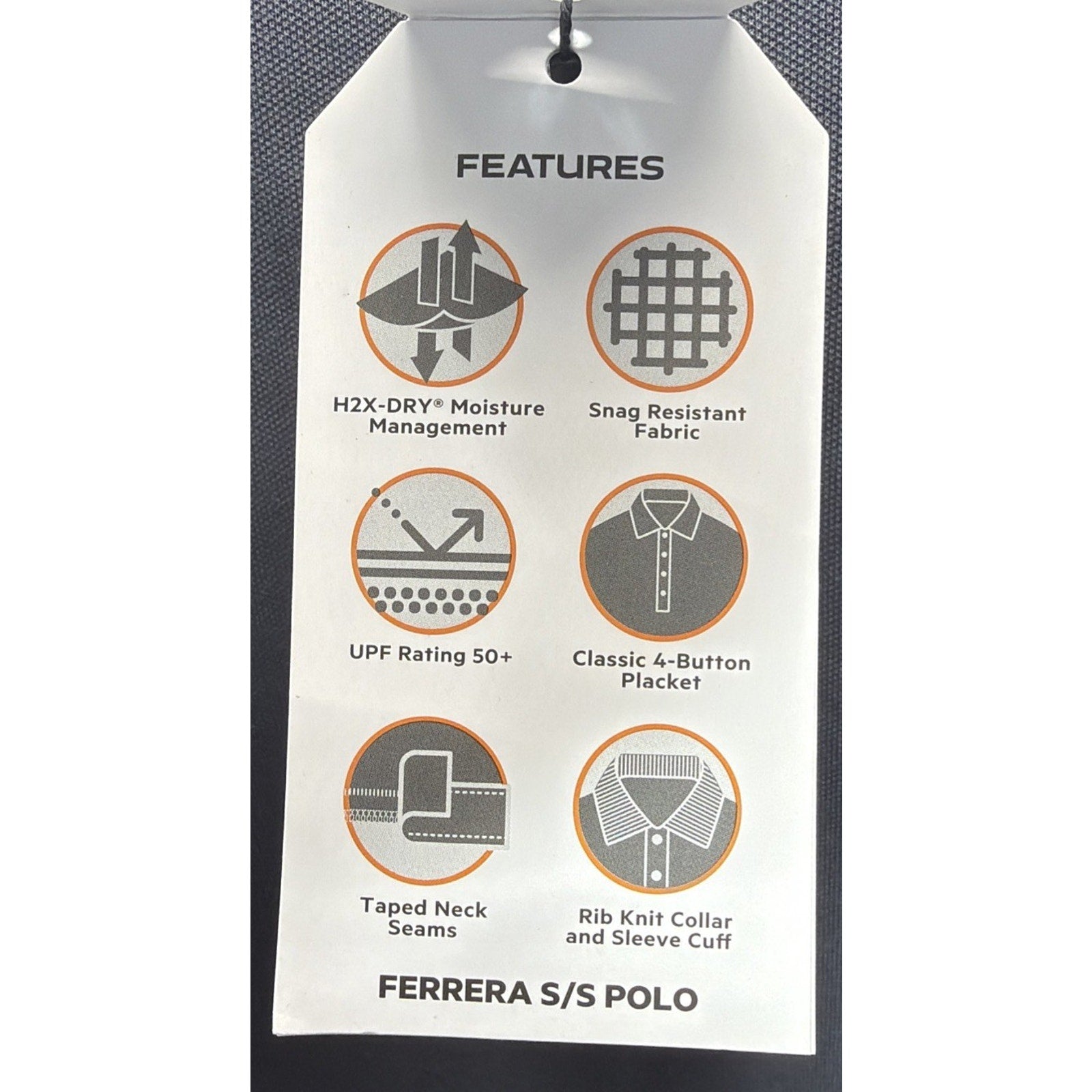 Stormtech Womens Large Ferrerra UPf 50+ Short Sleeve Dolphin Gray Polo NEW