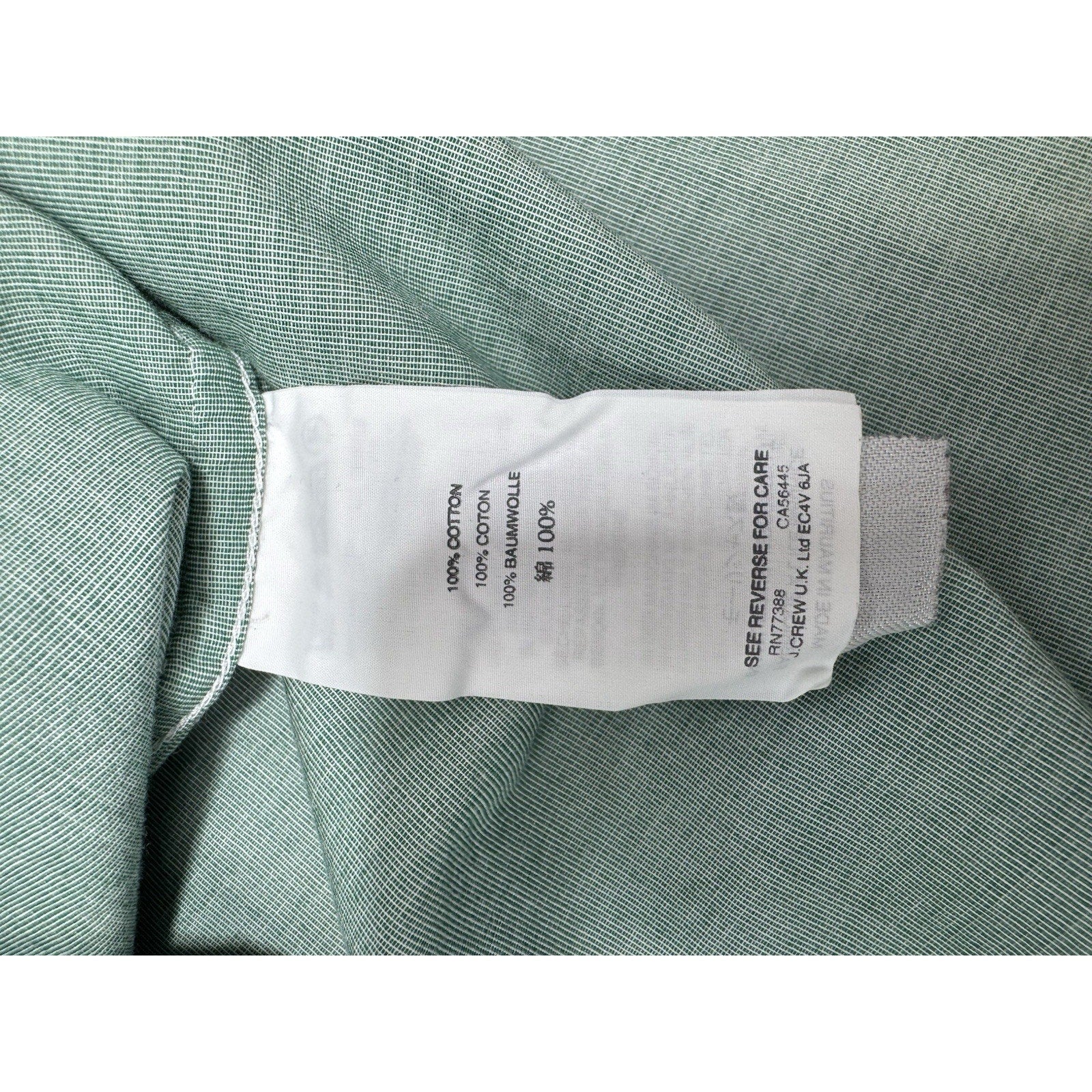 J CREW Mint Green Classic Fit 100% Cotton Button Down Shirt Men’s Size Medium