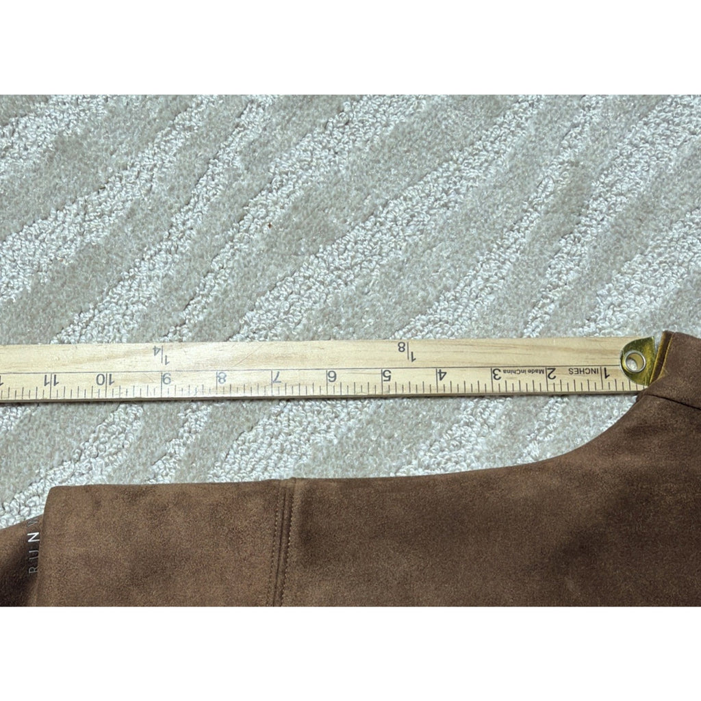 Runway Leggings Womens 10P Brown Faux Suede Pants White House Black Market NWT