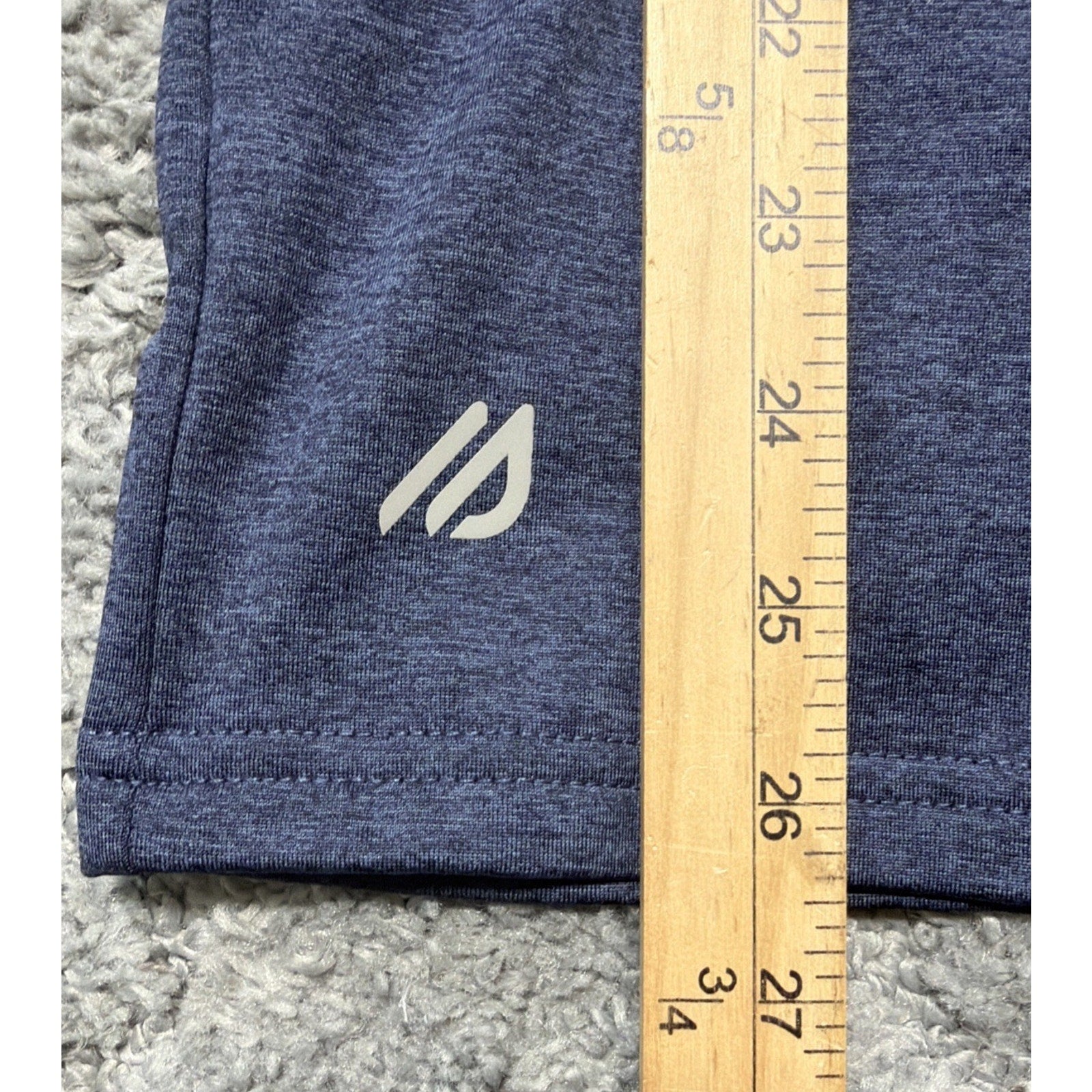 Eddie Bauer Heathered Blue Free Dry Motion Crew Neck Long Sleeve Mens L