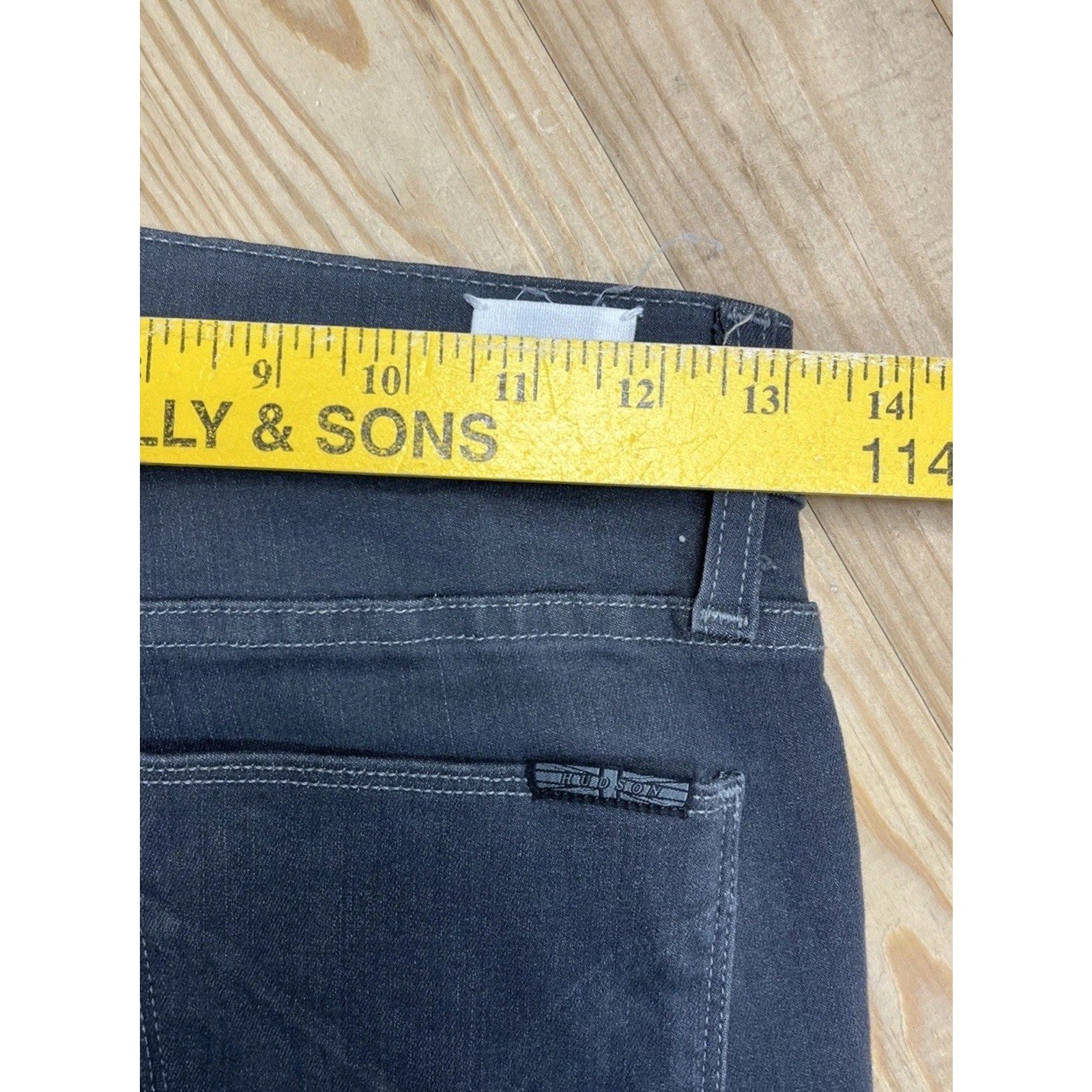 Hudson Size 25 Women Jeans Nico Mid Rise Super Skinny Gray Denim EUC