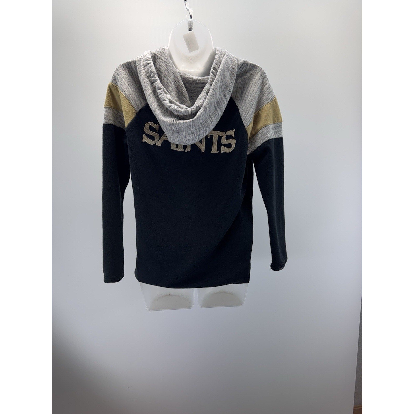 NFL New Orleans Saints Pullover Hoodie Gray Black Women’s M