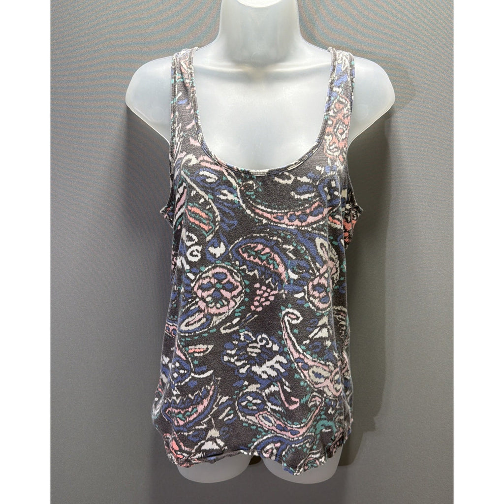 American Eagle Outfitters Womens Paisley Tank Top Size L 100% Cotton 2012