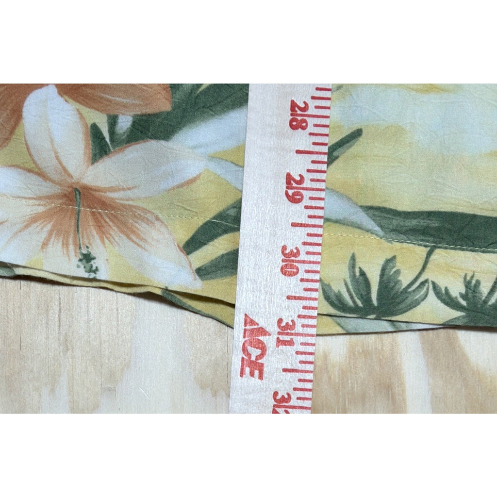 Tommy Bahama Floral Button Up Shirt Men’s XL Yellow Casual Beach Vacation