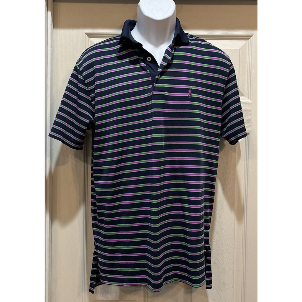 Polo Performance Golf Ralph Lauren Men’s S Striped Polo Pima Cotton Poly Blend