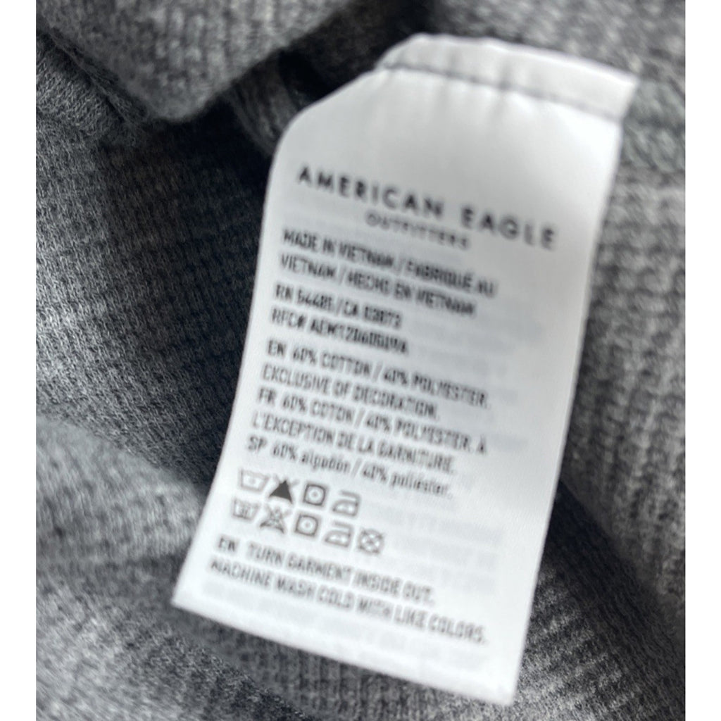 American Eagle Mens Crew Neck Long Sleeve Sweater Gray Size S Small