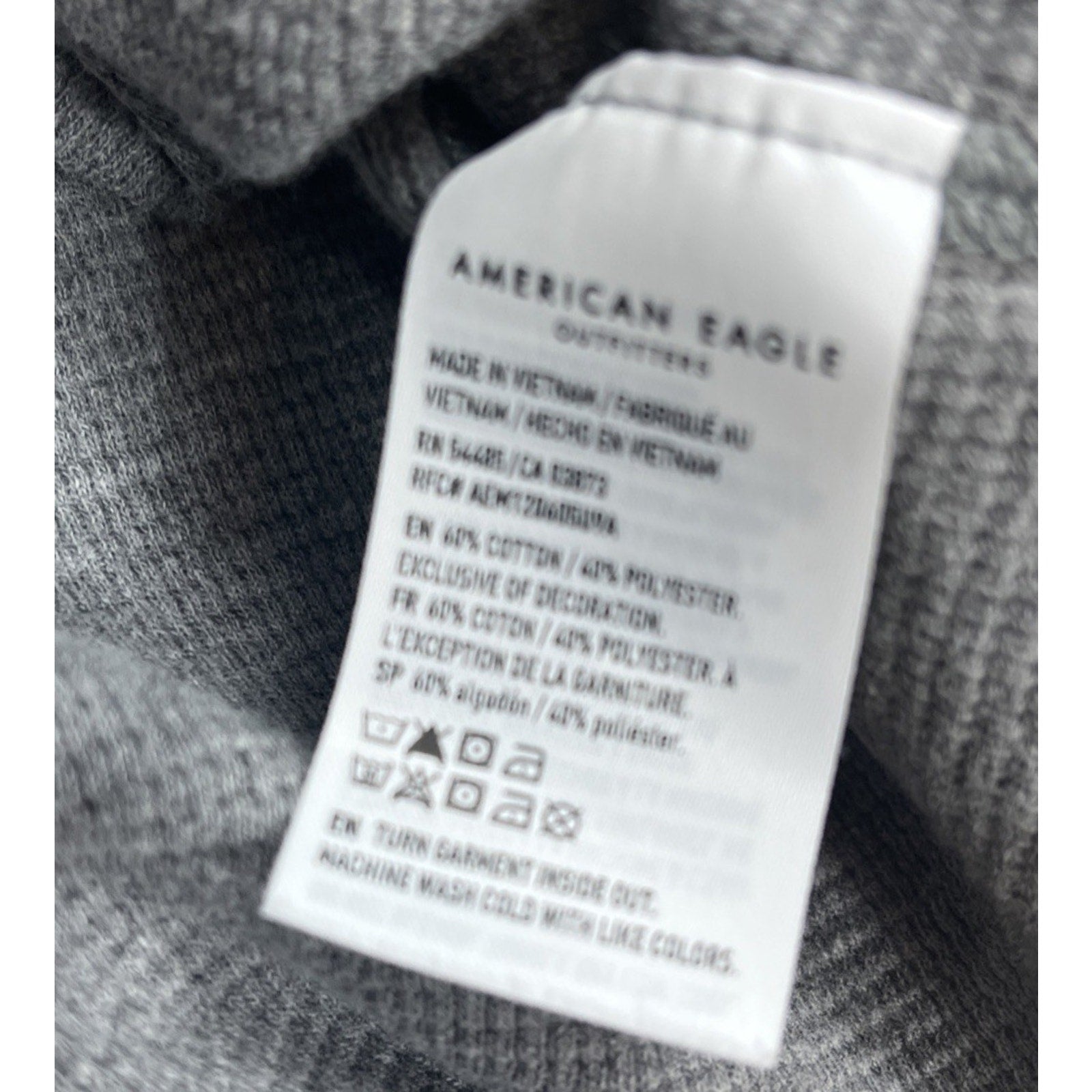 American Eagle Mens Crew Neck Long Sleeve Sweater Gray Size S Small