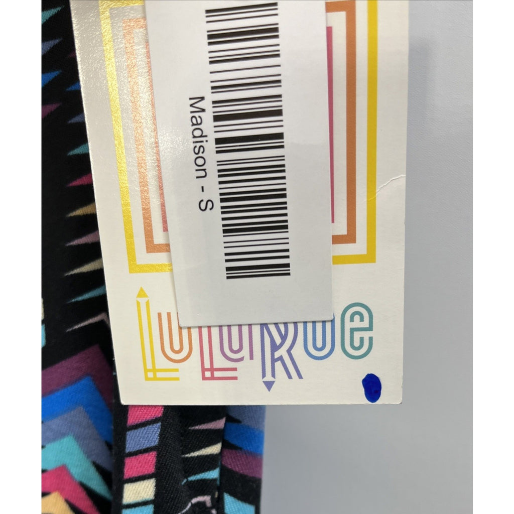 Women Lu La Roe Madison Skirt Bright & Colorful Black & Teal Print Size S NWT