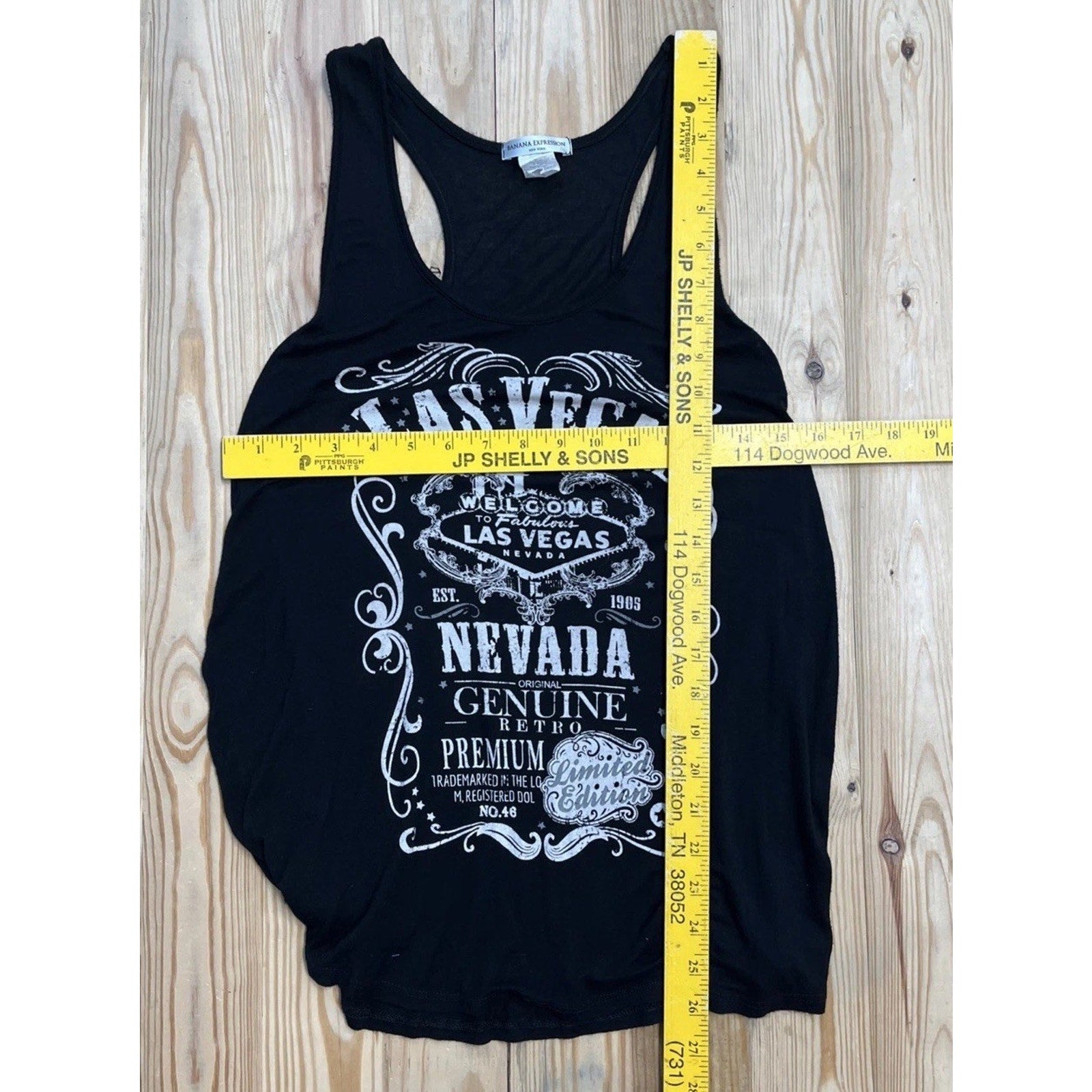 Banana Expression NY womens black Las Vegas Nevada Tank top size S