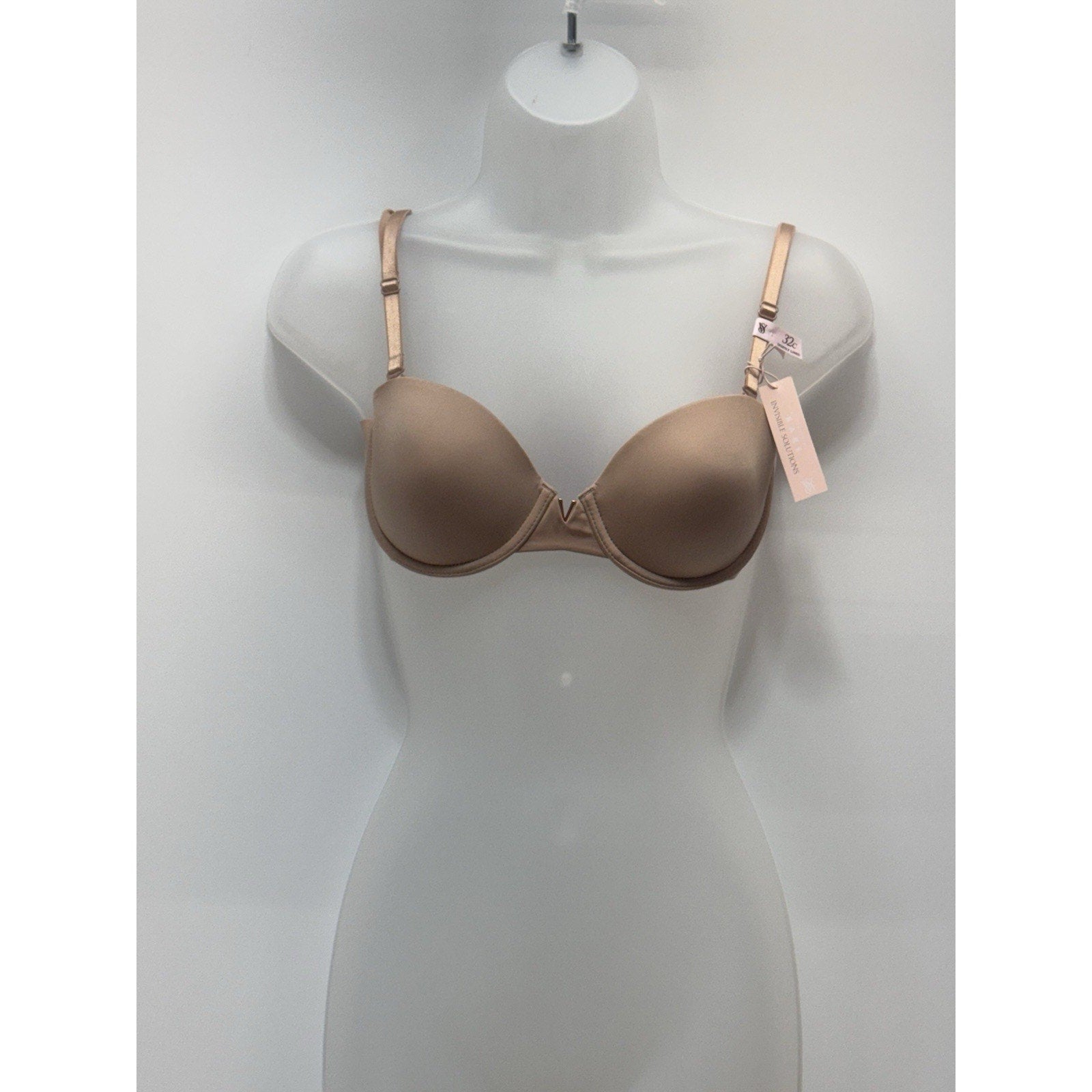 Victoria's Secret Ivory BARE Invisible Solutions Lightly Lined Bra Size 32C
