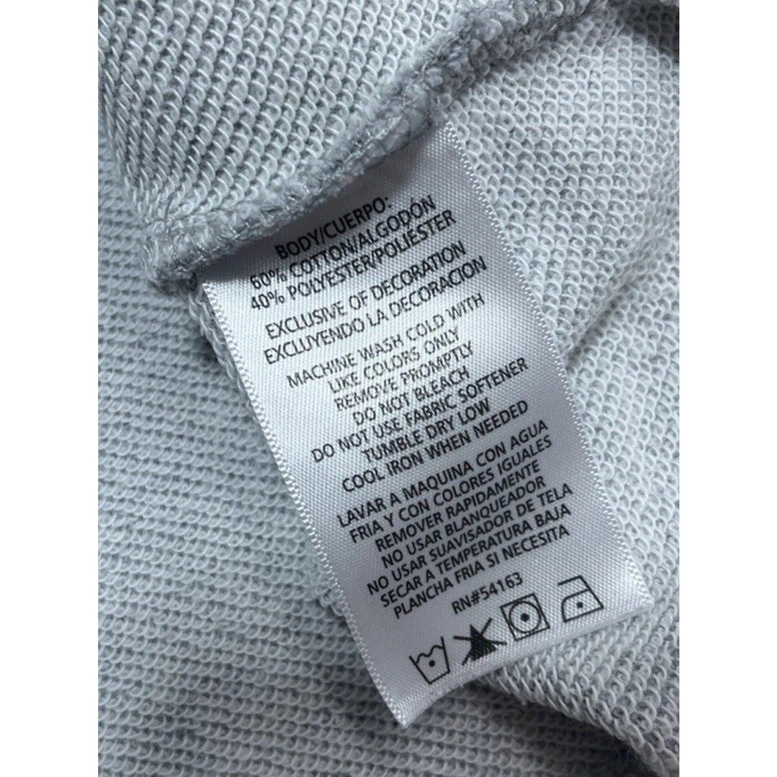 Calvin Klein Womens Heathered Gray Cropped Sweatshirt Size Medium Logo Pullover