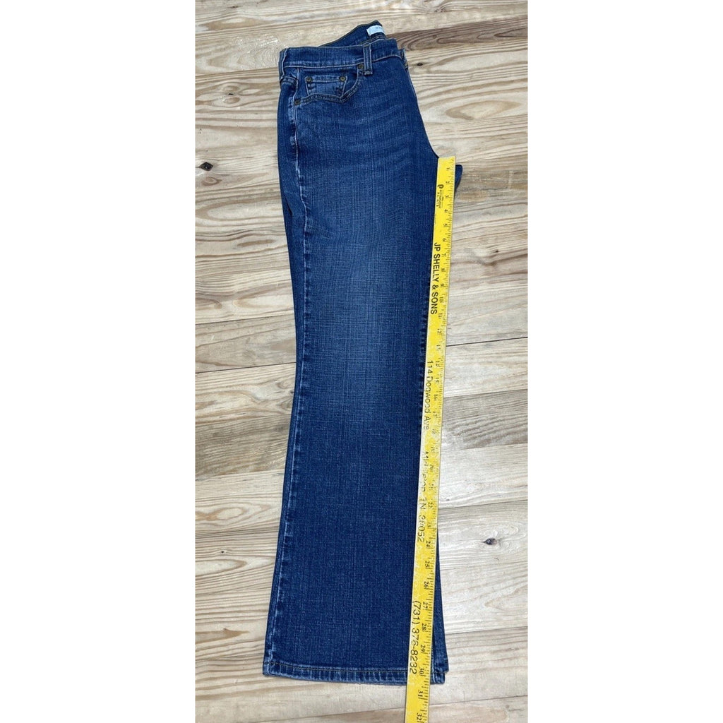 Levis 515 Boot Cut Jeans Womens 10 Blue Distressed Modern Y2K Cowgirl Whiskers