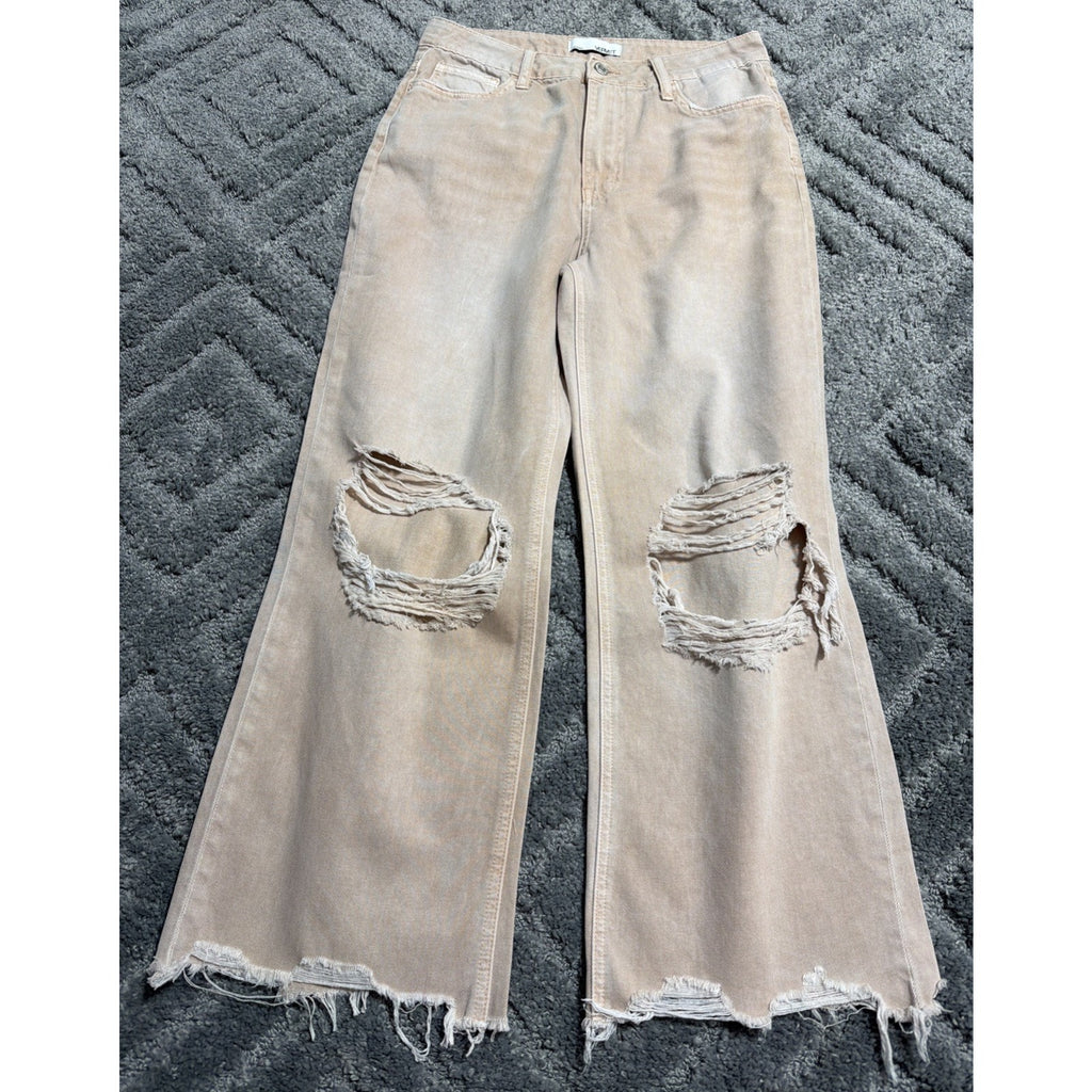 Distressed Jeans Vervet LA By Flying Monkey Raw Hem High Rise Denim Women’s 28