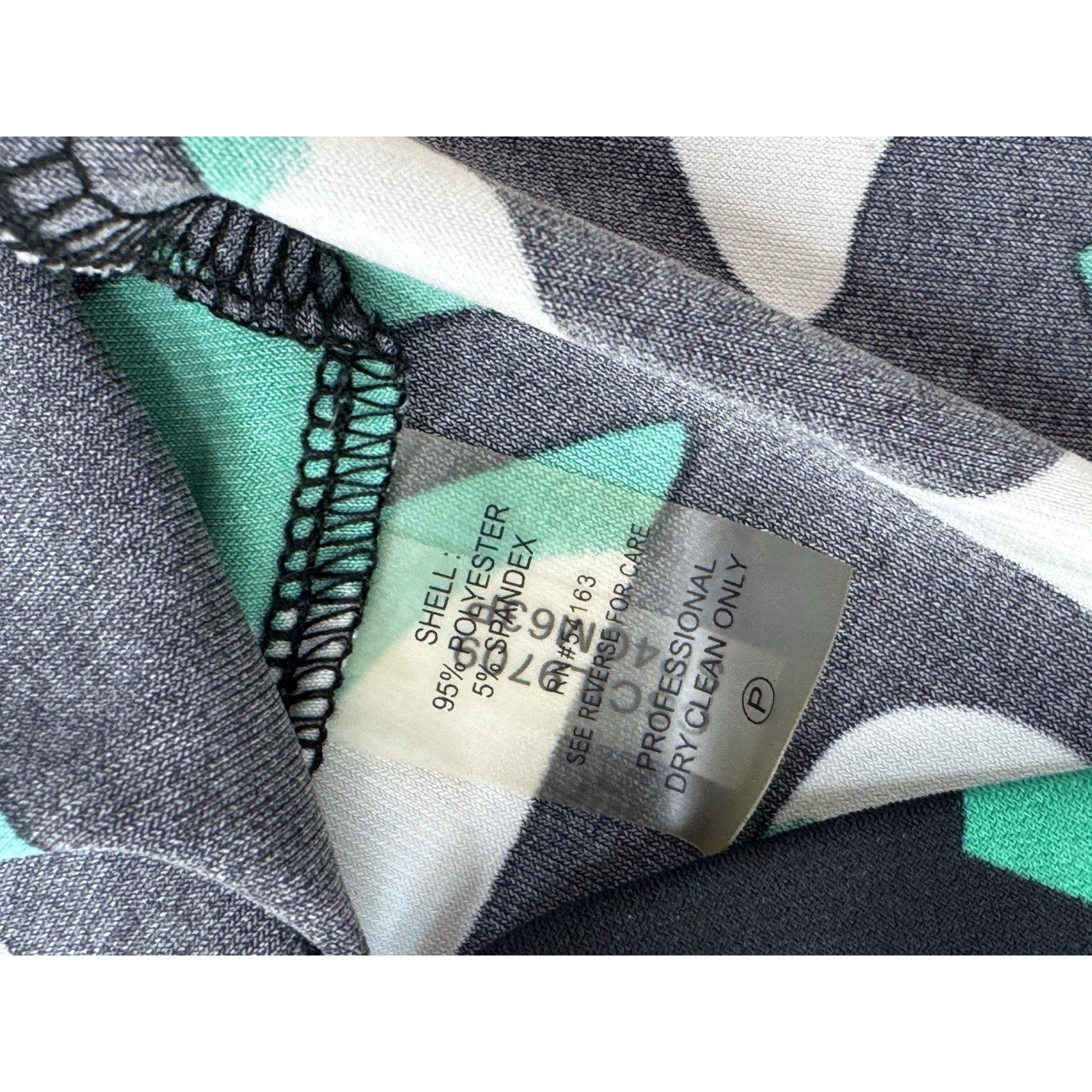Calvin Klein Sleeveless Cowl Neck Top Blouse Green Black Stretch Size PXS