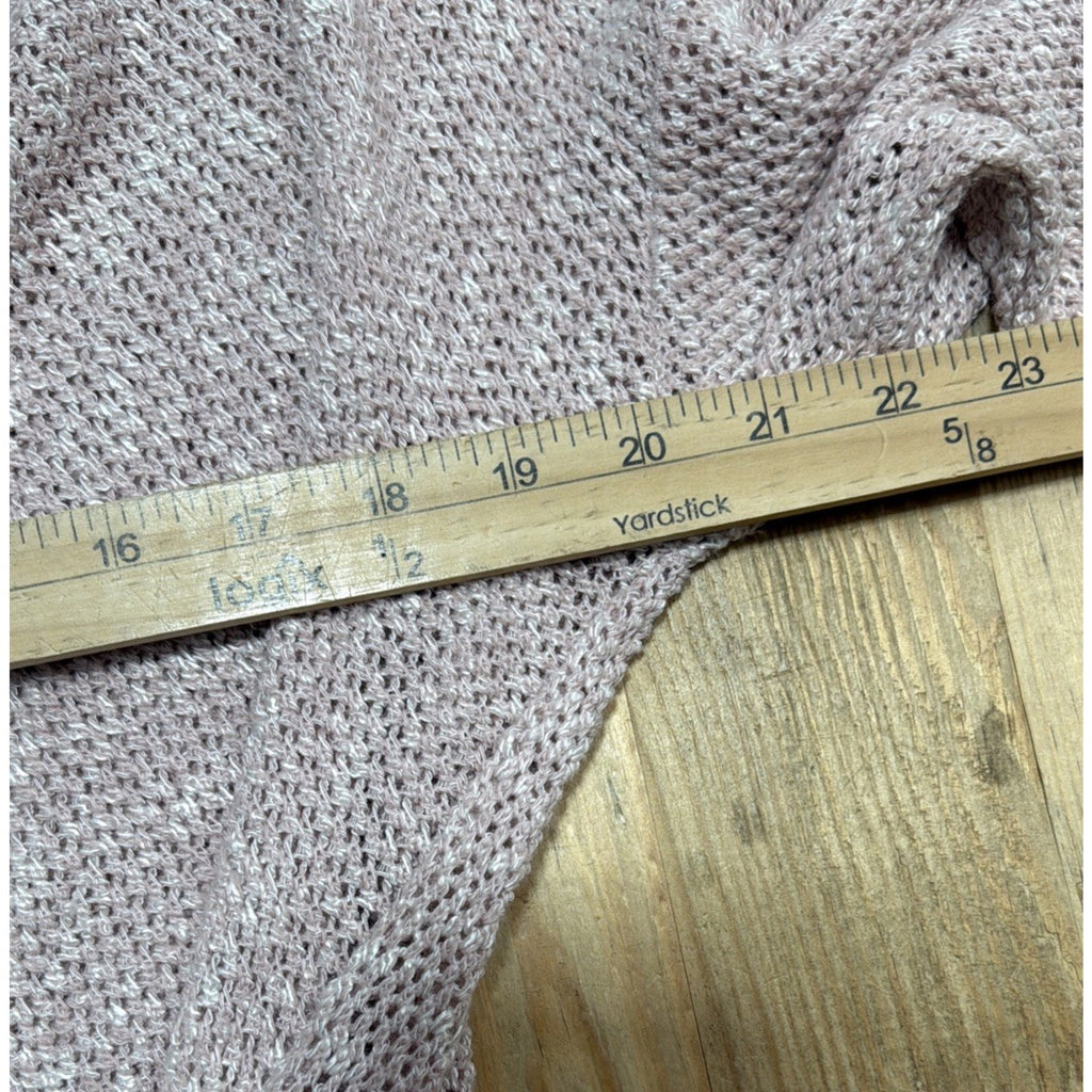 Express Sweater Womens M Pink Pullover Wrap Style Crossover Layering Casual