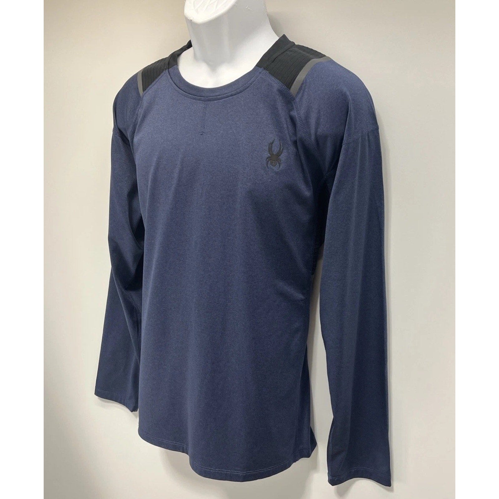 Spyder Men's Active Long Sleeve Shirt, Dust Navy Heather, S