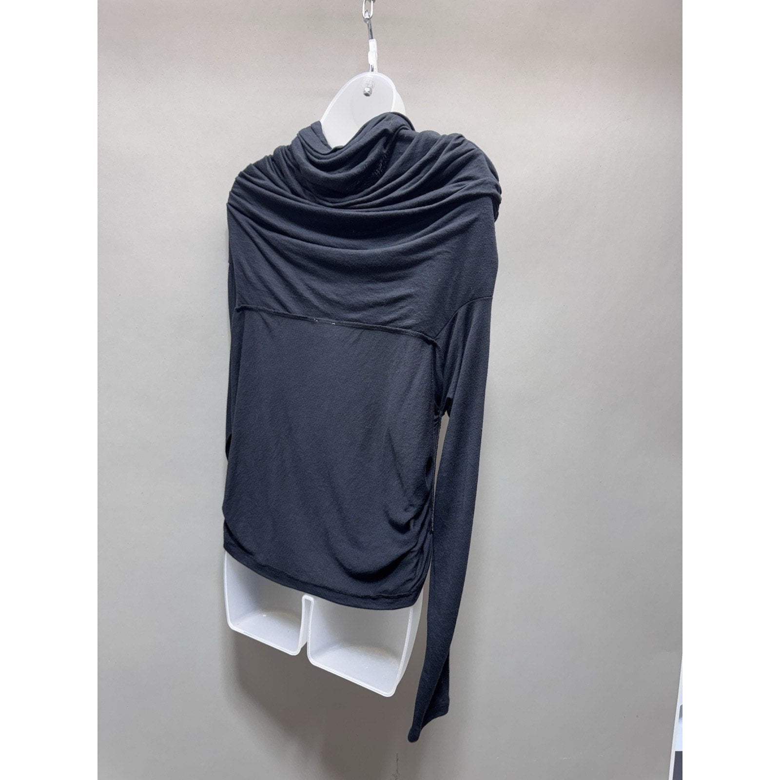 Abercrombie & Fitch Women's X-Large Soft Cowl Neck Pullover Black Jersey Loose