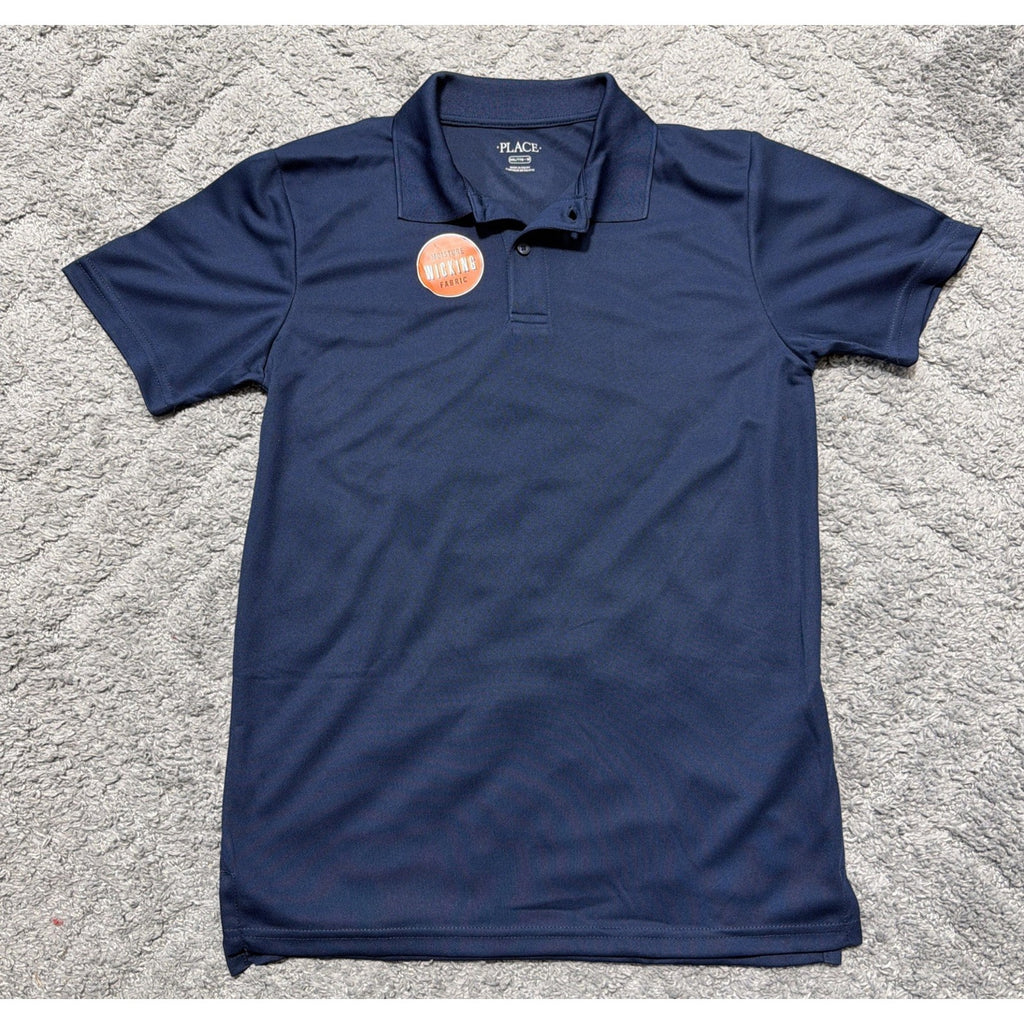 Childrens Place Performance Uniform Soft Jersey Polo Shirt Navy Shirt Boys XXL