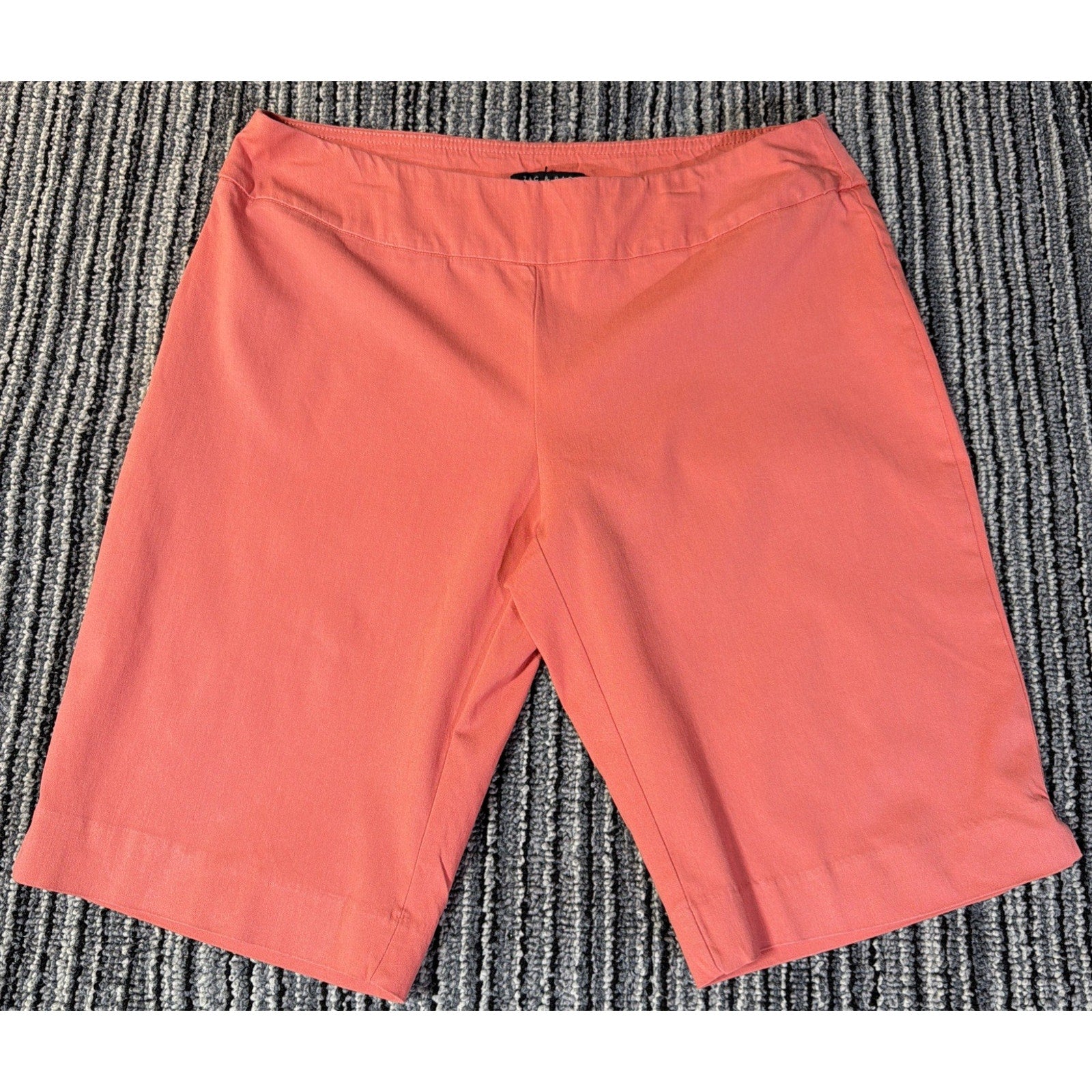 Zac & Rachel Woman Shorts Womens 14 Coral Bermuda Pull On Stretch Casual Summer