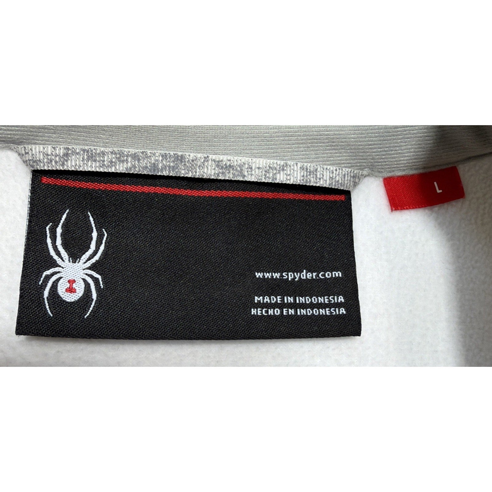 Spyder Women’s White Endure Full Zip Jacket knit Fleece silver spider Size: L