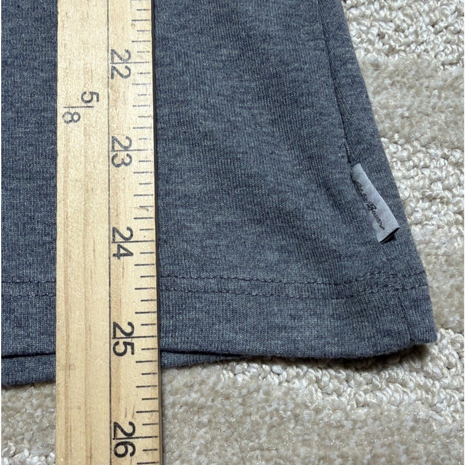 Eddie Bauer Womens L T Shirt Gray Active Solid Tee Short Sleeve Top