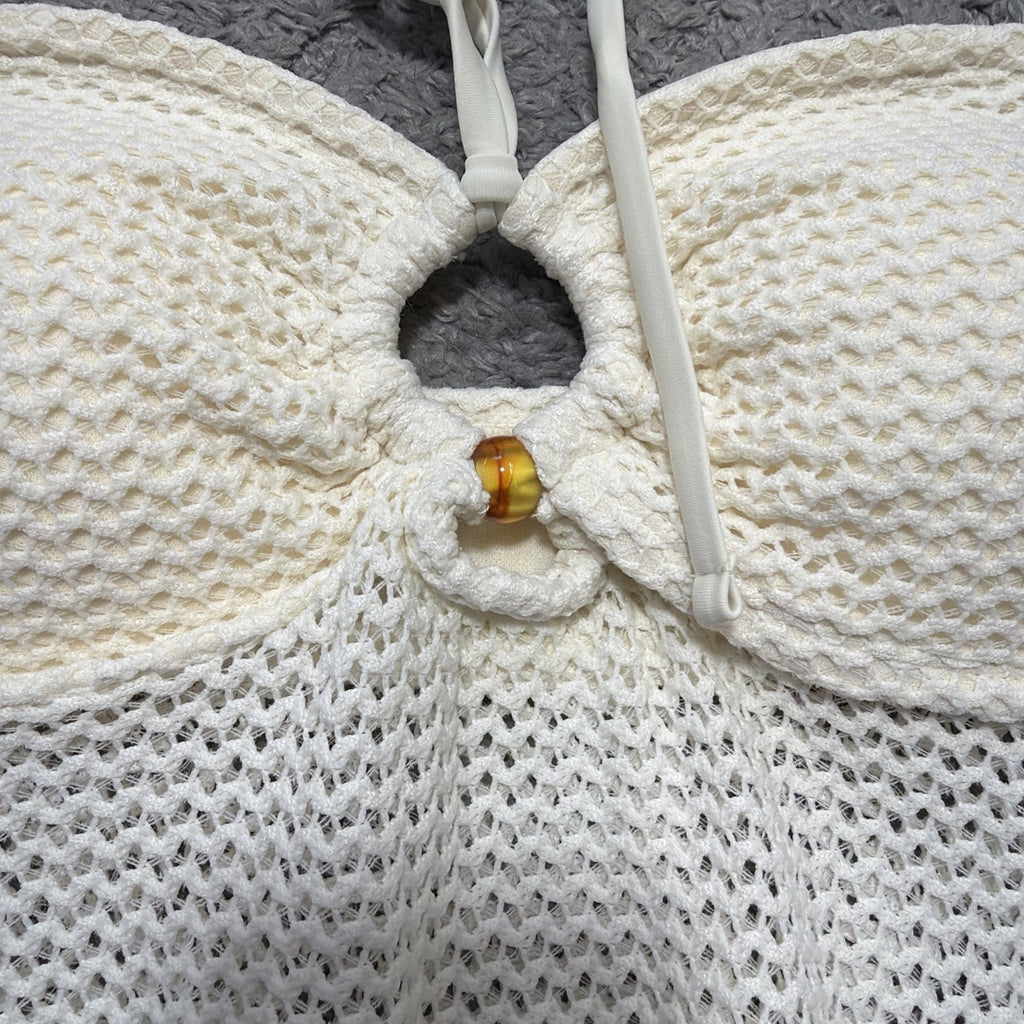 Time and Tru Crotchet O Ring Tankini Swim Top Womens Size Medium